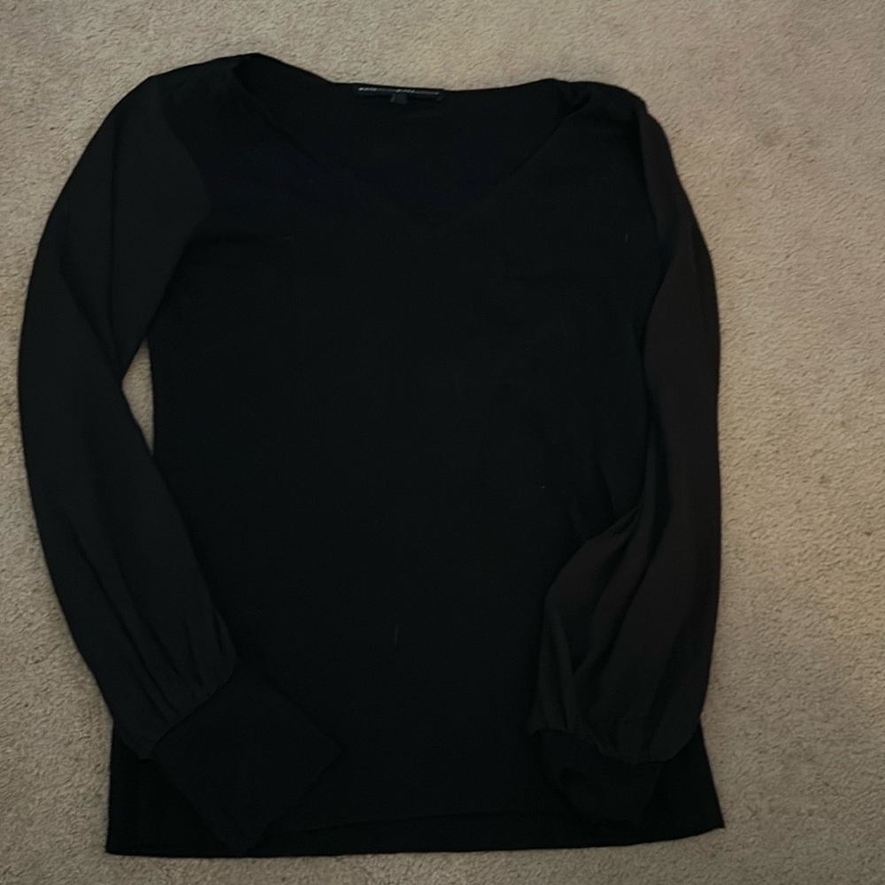 Black long sleeve blouse